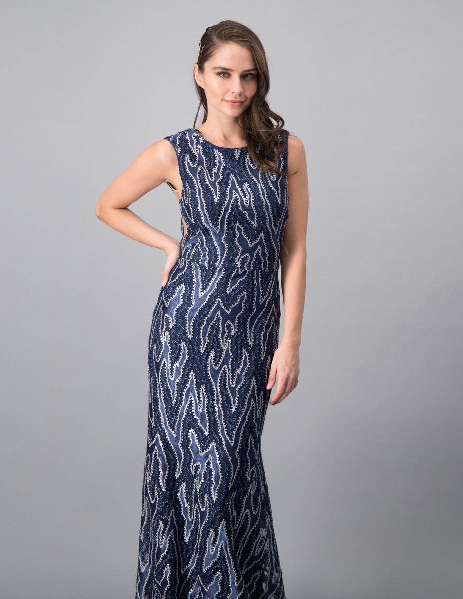 Vestido largo de fiesta Ivonne Couture con lentejuelas corte sirena en  Liverpool