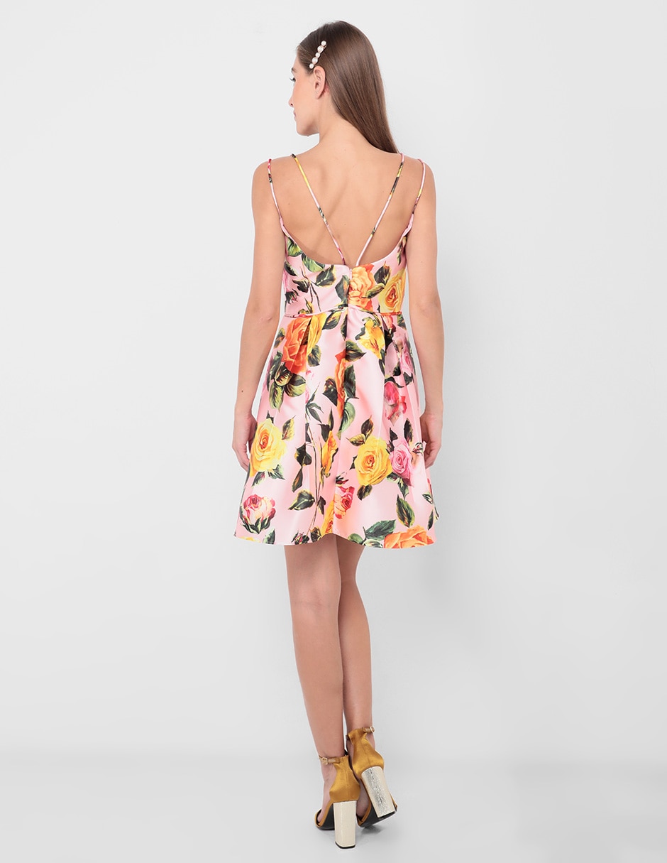 Vestido mini de fiesta espalda abierta para mujer 2