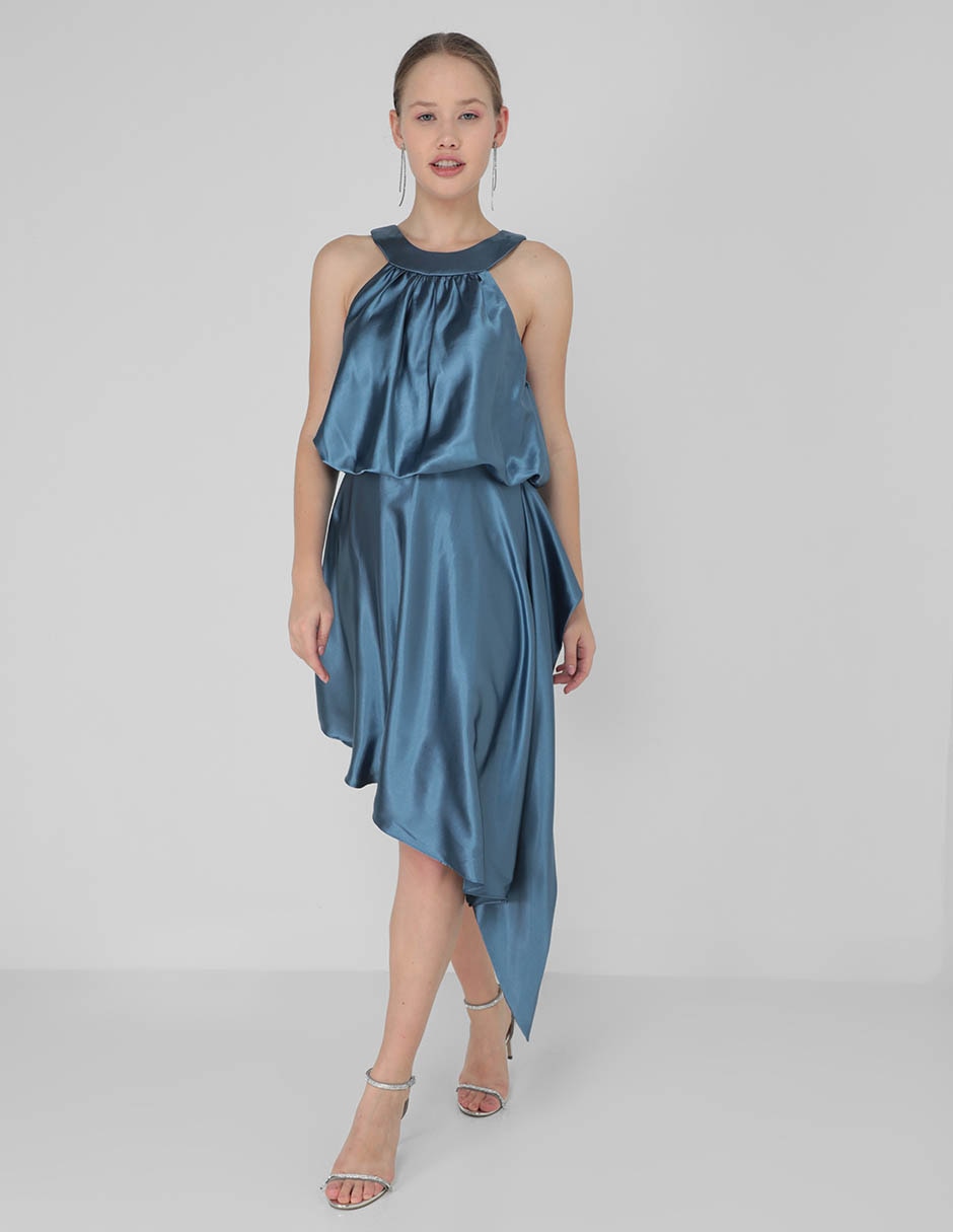 Vestido 3/4 de fiesta escote regular 1