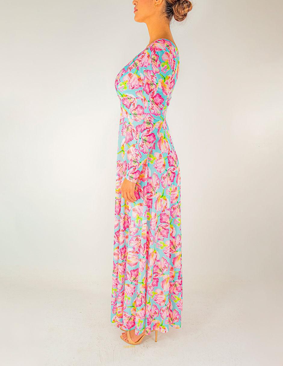 Vestido largo de fiesta escote V 2
