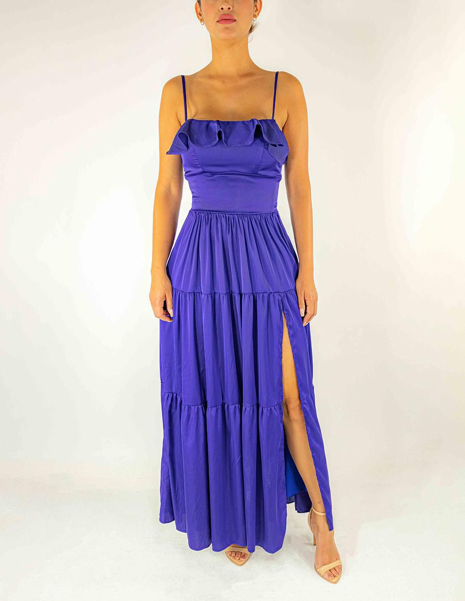 Vestido largo de fiesta escote cuadrado Vestido largo de fiesta escote cuadrado