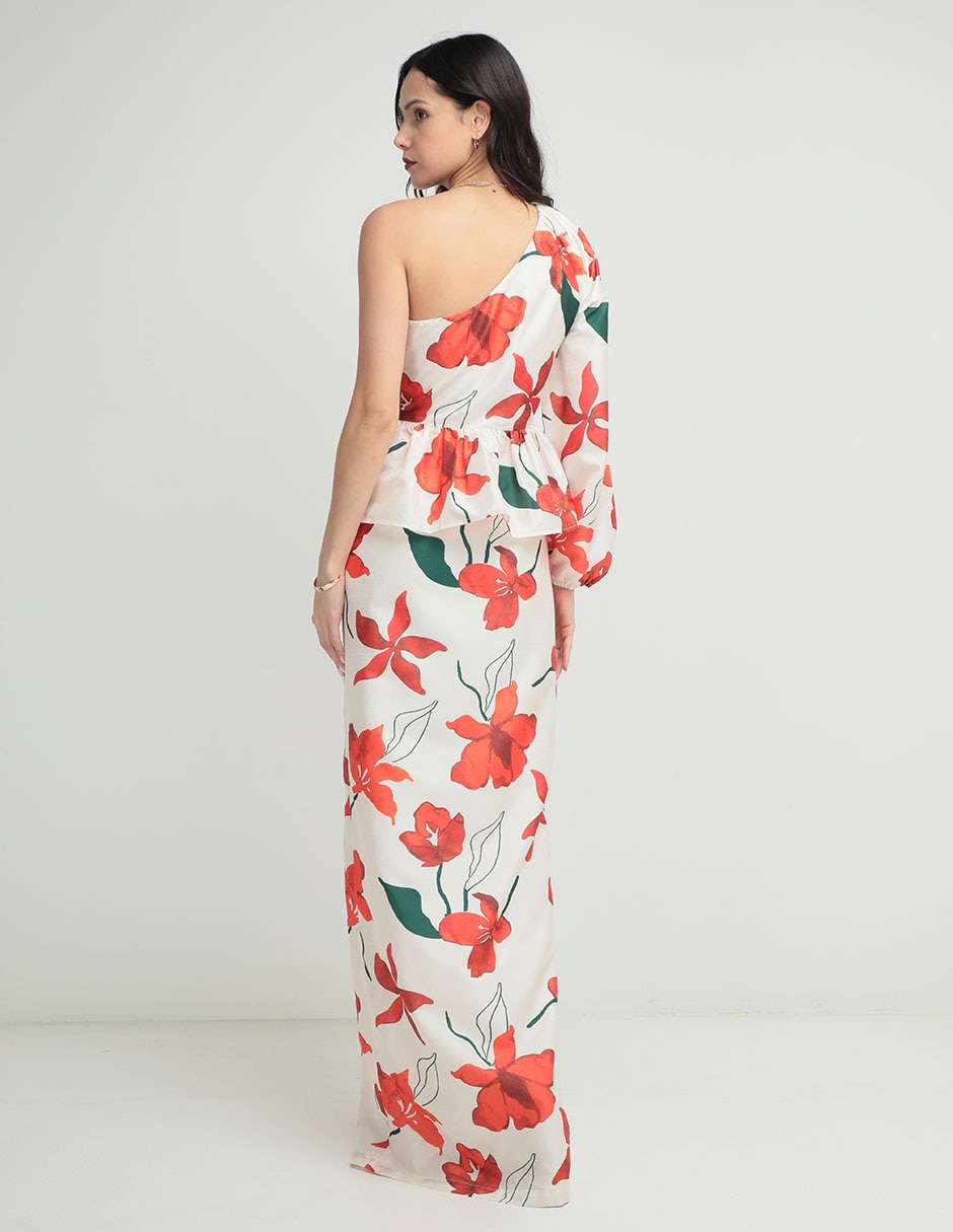 Vestido maxi de fiesta escote medio 2