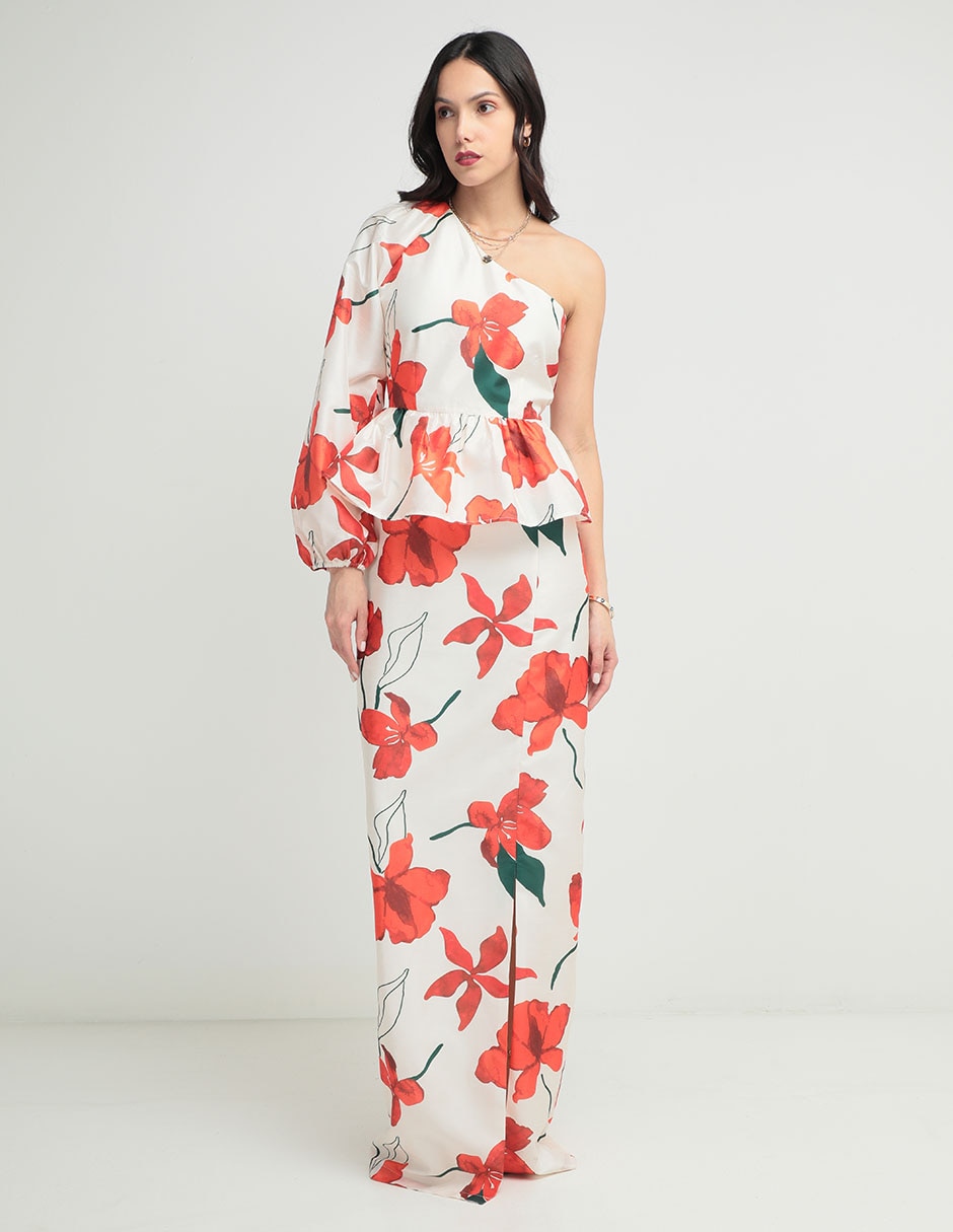 Vestido maxi de fiesta escote medio 3