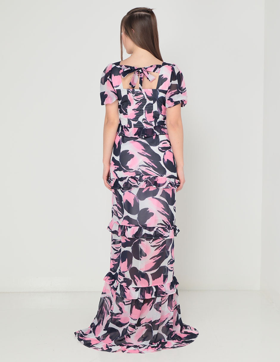 Vestido maxi de fiesta escote medio 2