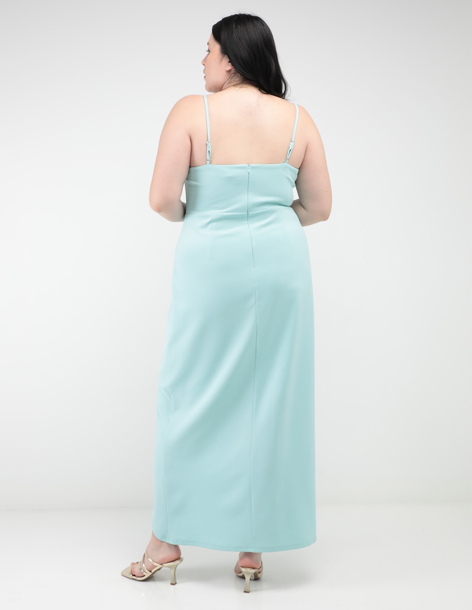 Vestido largo de fiesta escote bajo 2