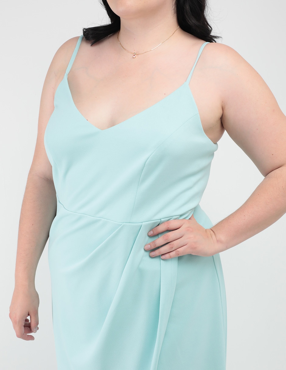 Vestido largo de fiesta escote bajo 4