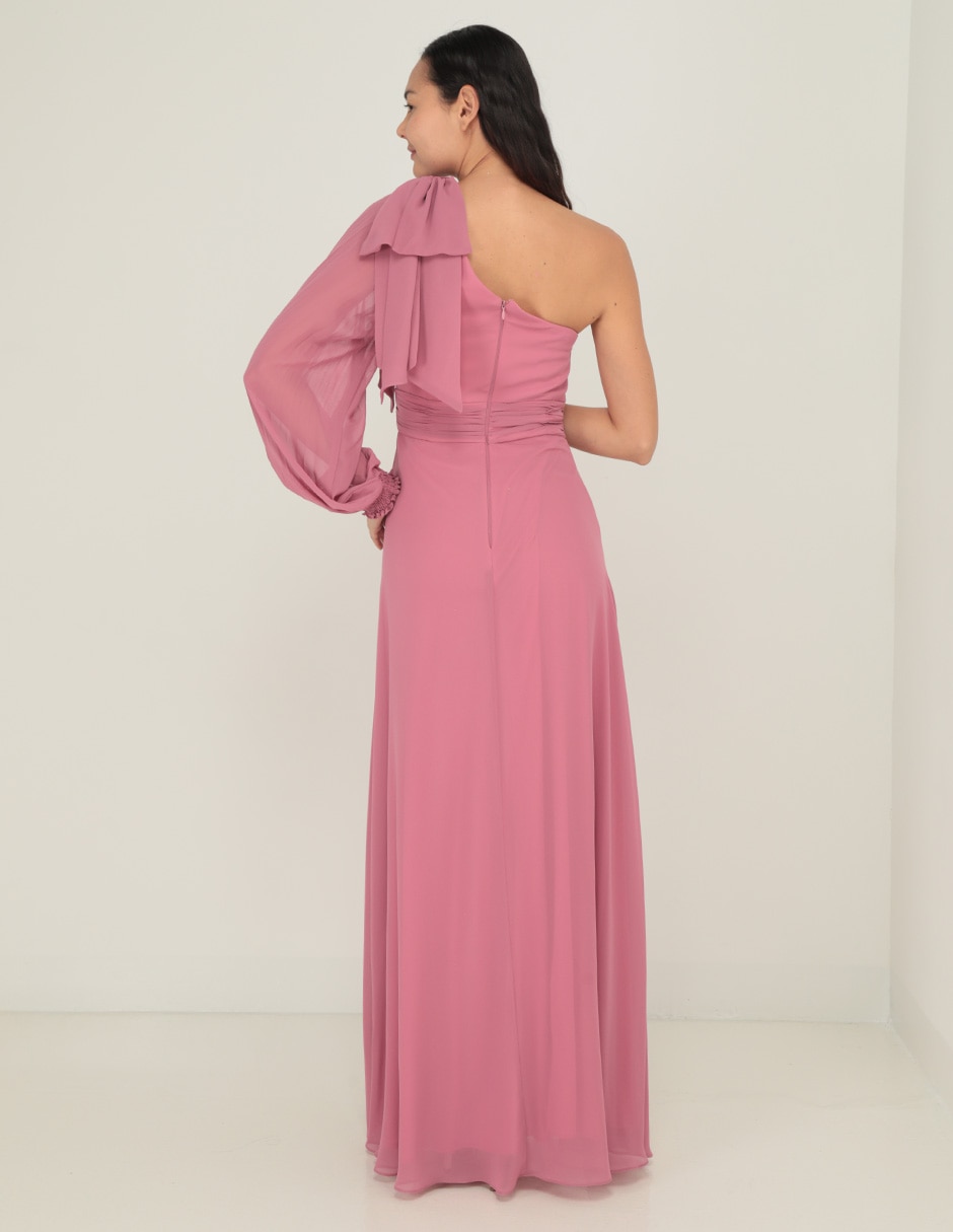 Vestido maxi de fiesta escote regular 2