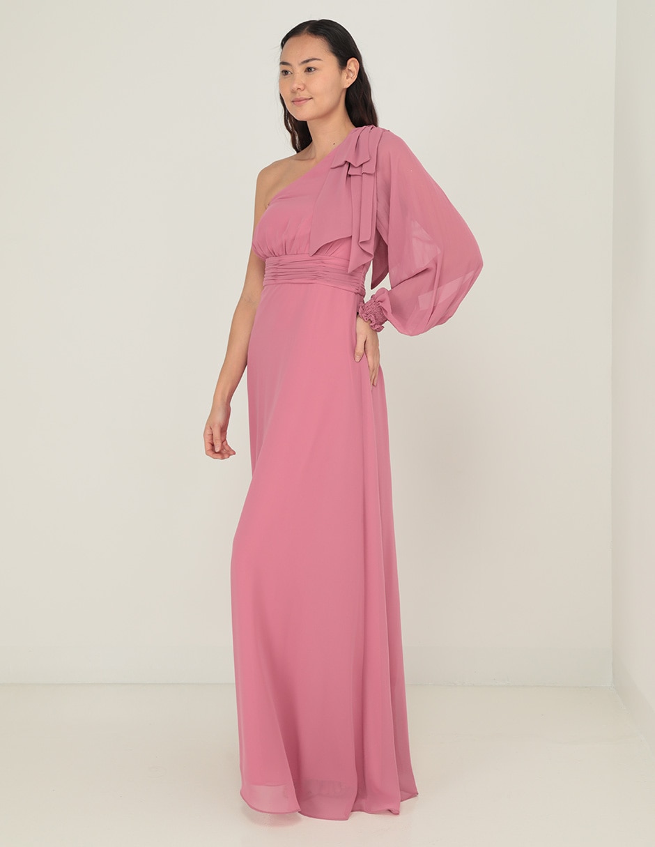 Vestido maxi de fiesta escote regular 3