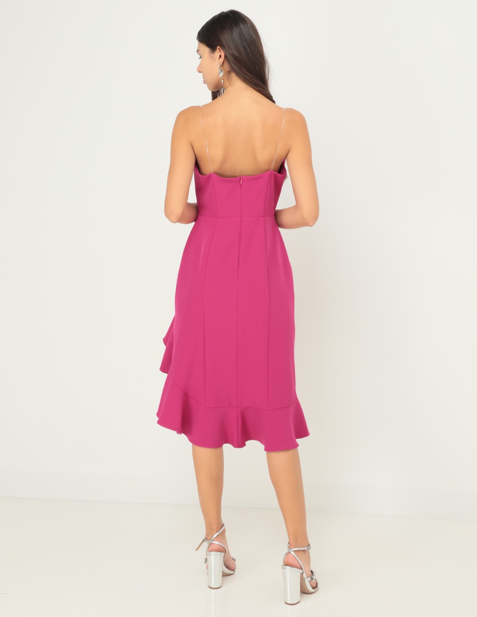 Vestido 3/4 de fiesta escote regular para mujer 2
