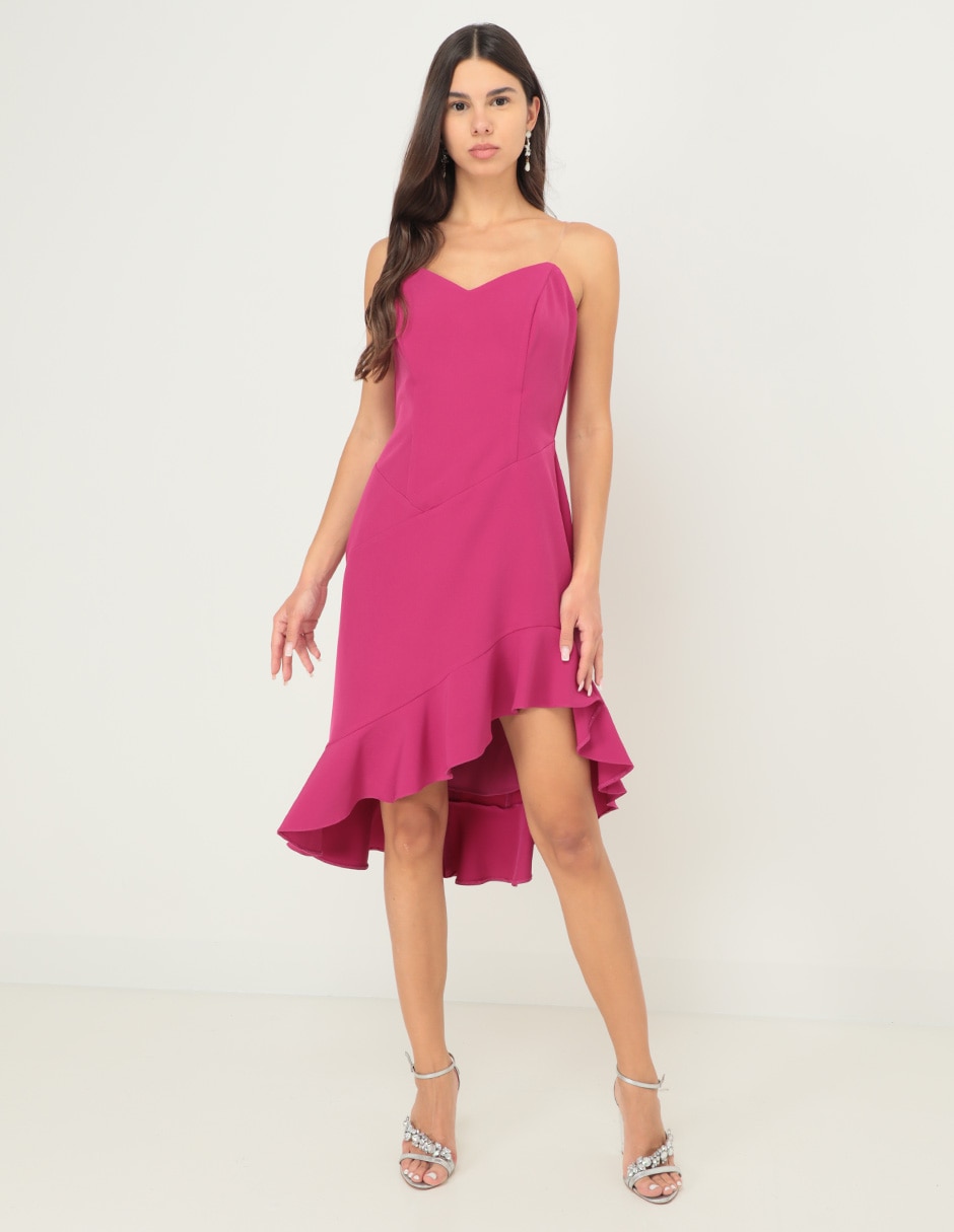 Vestido 3/4 de fiesta escote regular para mujer 3