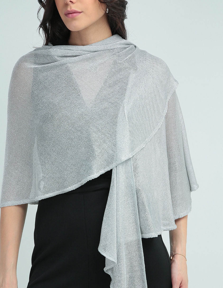 PASHMINA R DE LA P, UNITALLA, PLATEADO