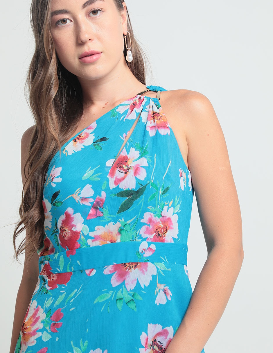 Vestido midi de fiesta escote medio 4