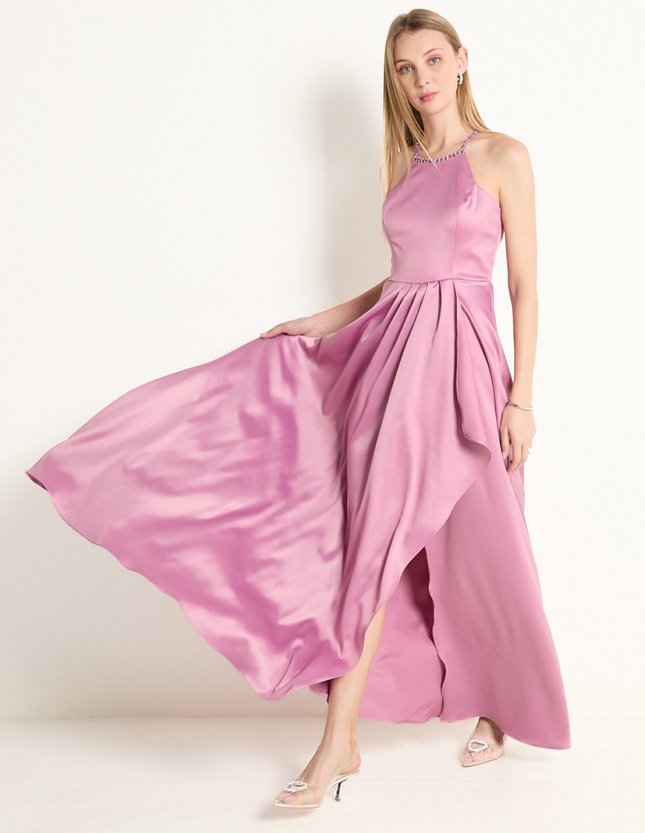 Rosa Liverpool Vestidos De Noche Rue De La Paix Vestido Largo Rue