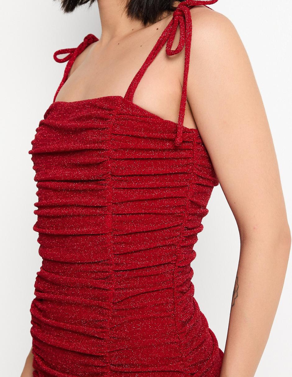 Vestido corto de fiesta escote cuadrado 4