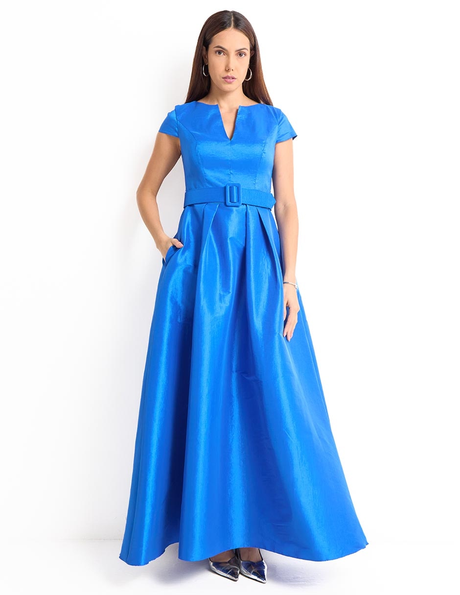 Vestido maxi de fiesta escote V