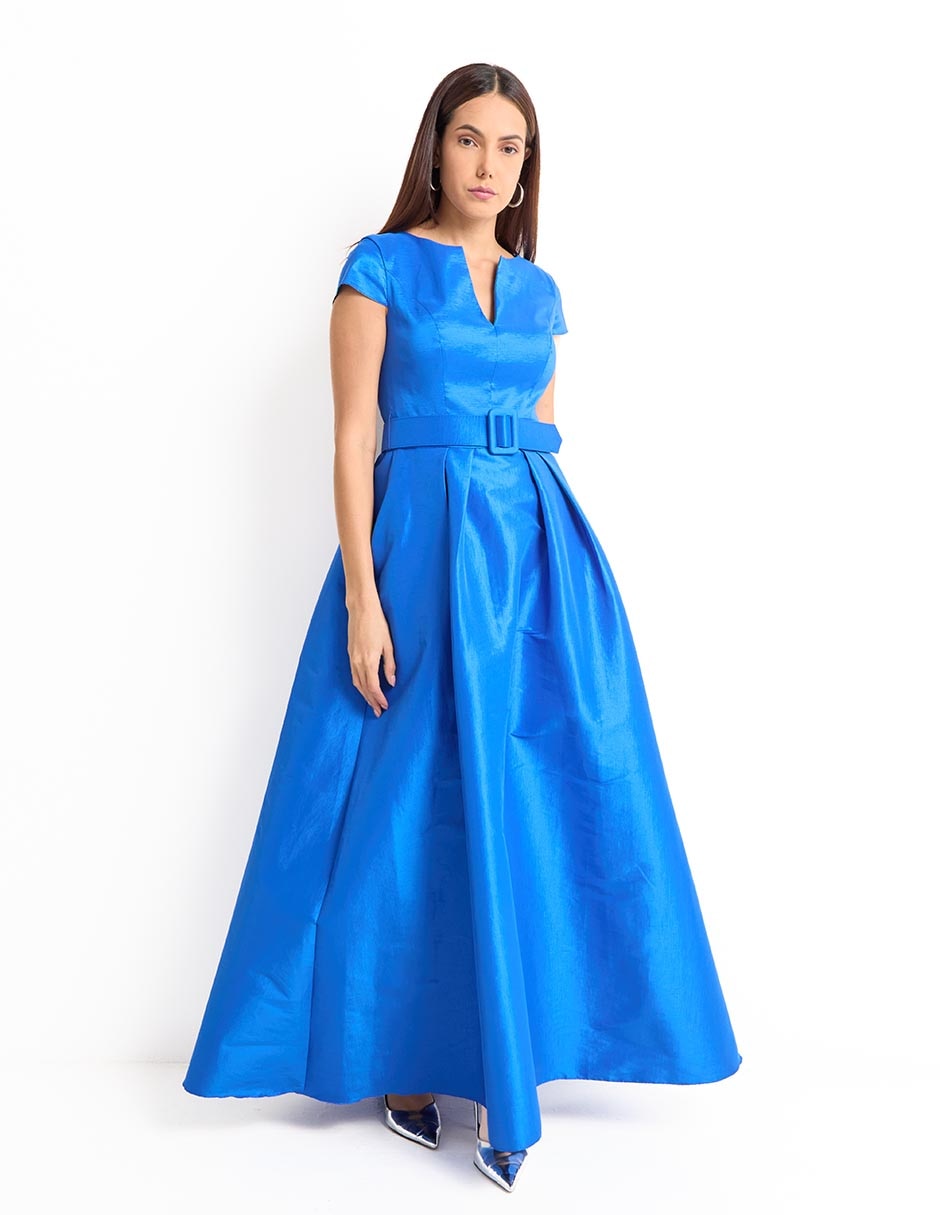 Vestido maxi de fiesta escote V 3