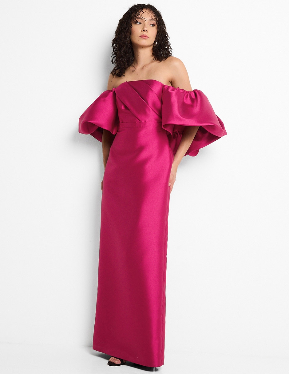 Vestido largo de fiesta Mia Paluzzi para mujer escote bardot