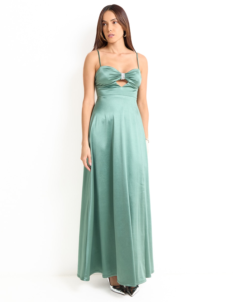 Vestido maxi de fiesta escote corazón Vestido maxi de fiesta escote corazón