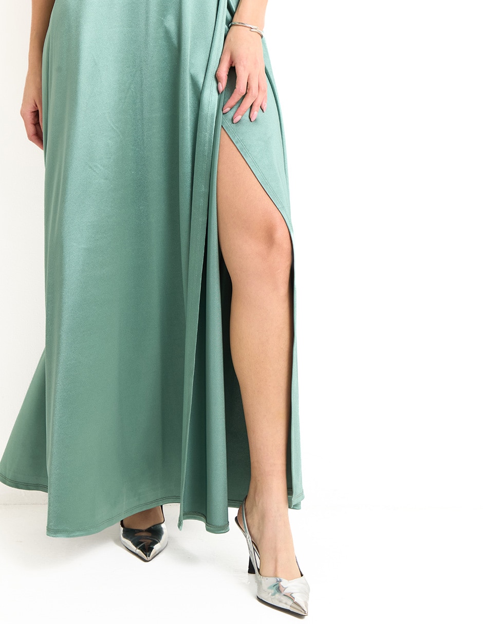 Vestido maxi de fiesta escote corazón 5