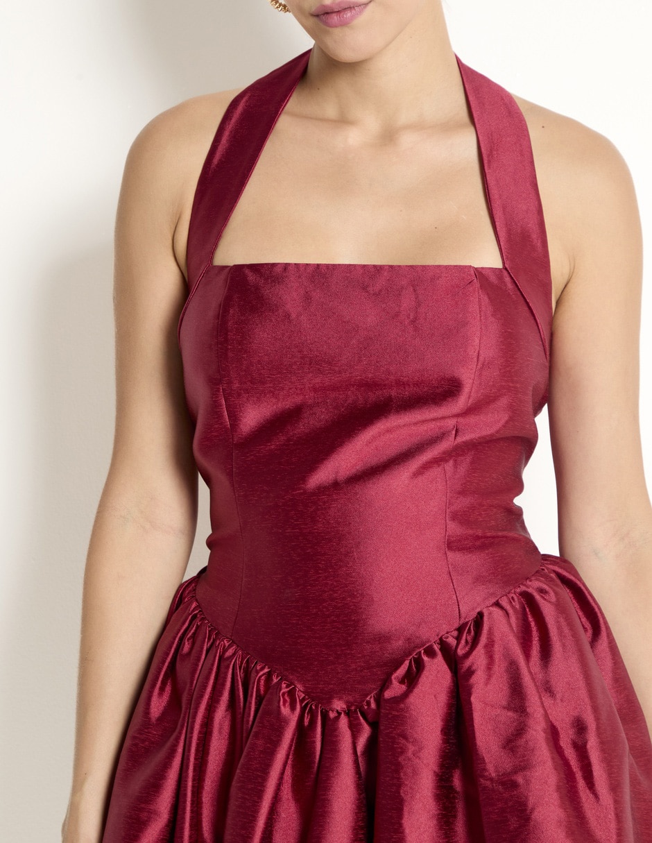 Vestido mini de fiesta escote cuadrado 4