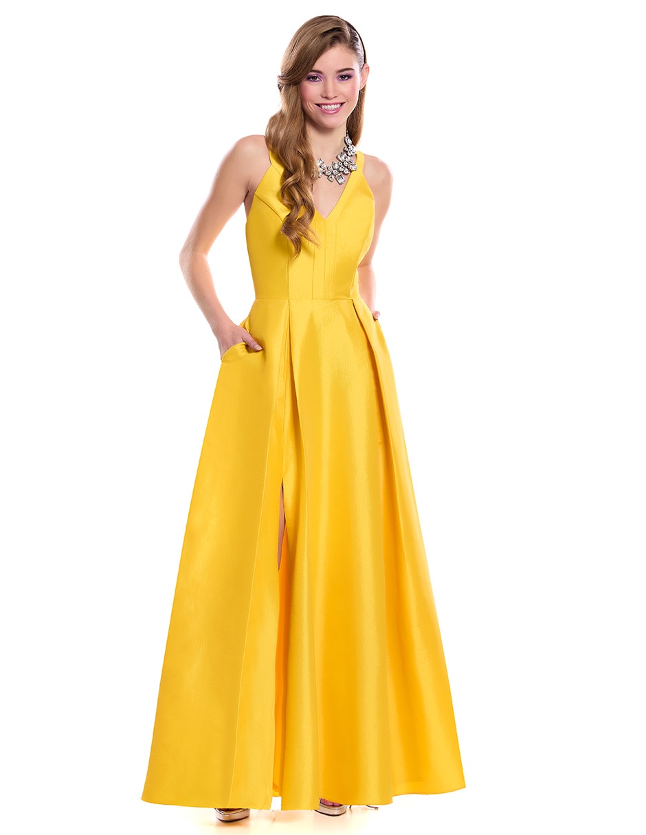Abrigo Amarillo Martha Debayle Dress Vestidos Ivonne Liverpool