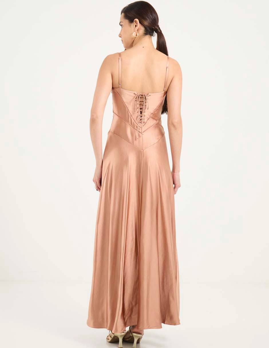 Vestido largo escote cuadrado 2