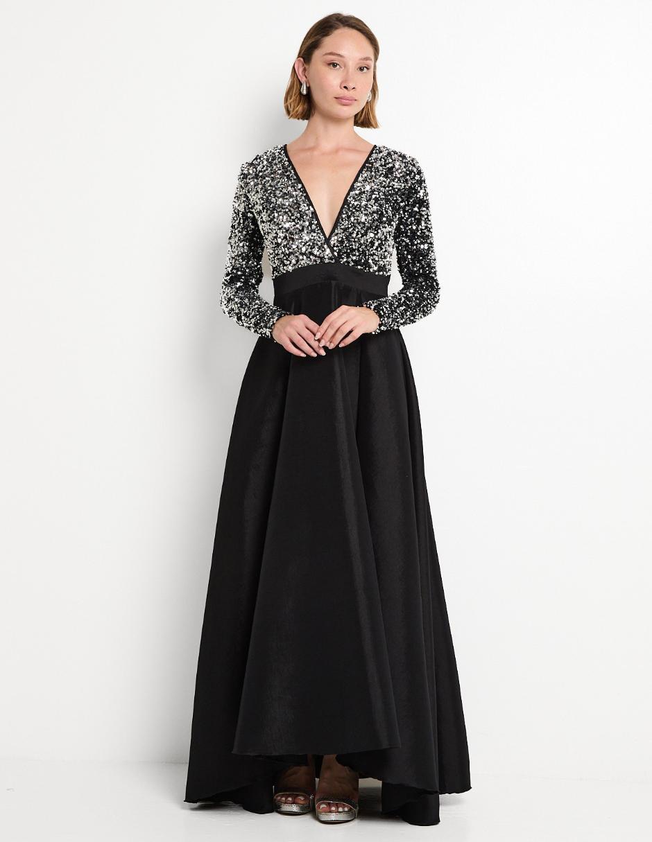 Vestido maxi de fiesta Ema Valdemossa escote V Liverpool