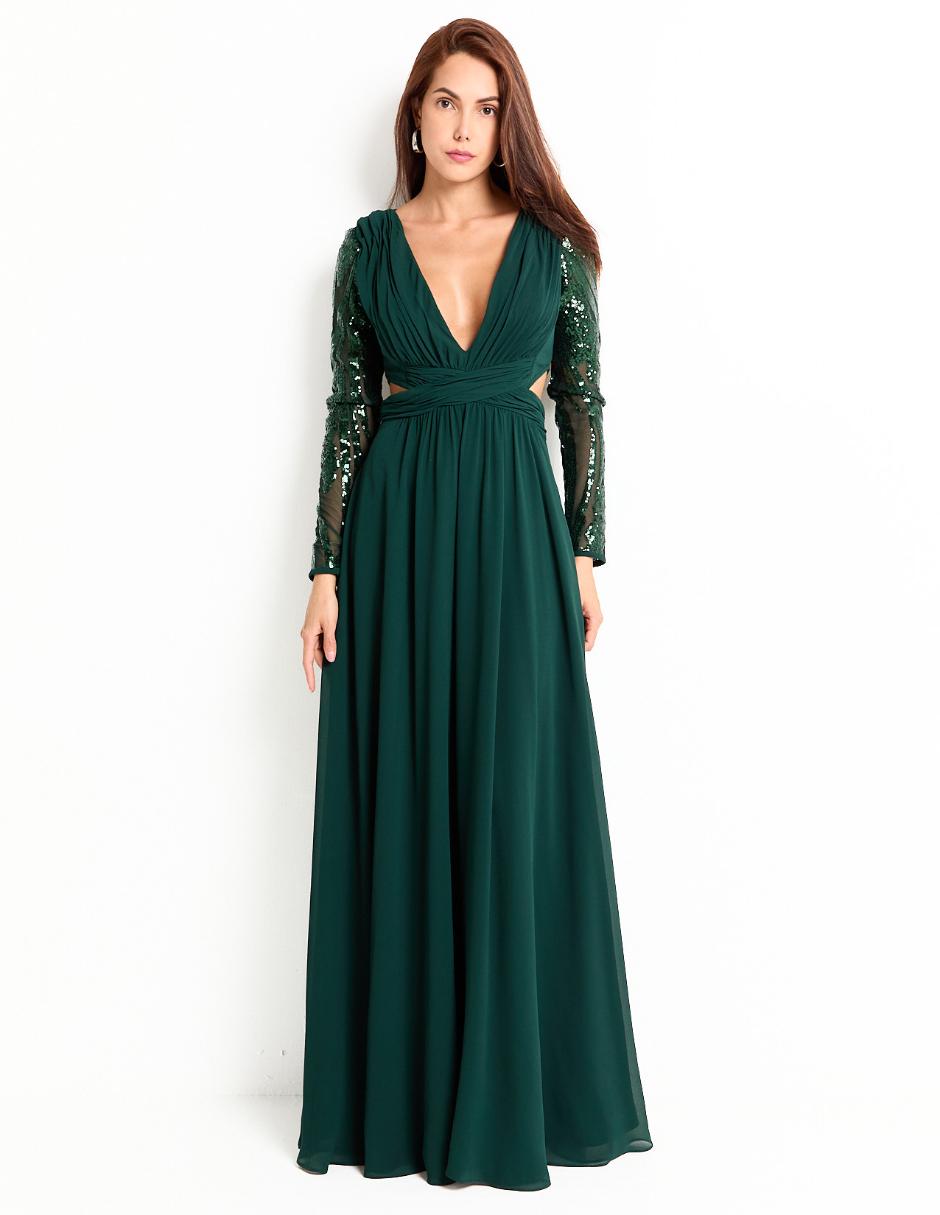 Vestido maxi de fiesta Emma Valdemossa escote profundo Liverpool