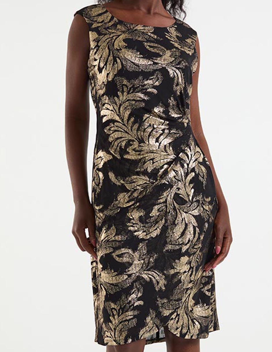 Vestido midi fiesta escote redondo 4