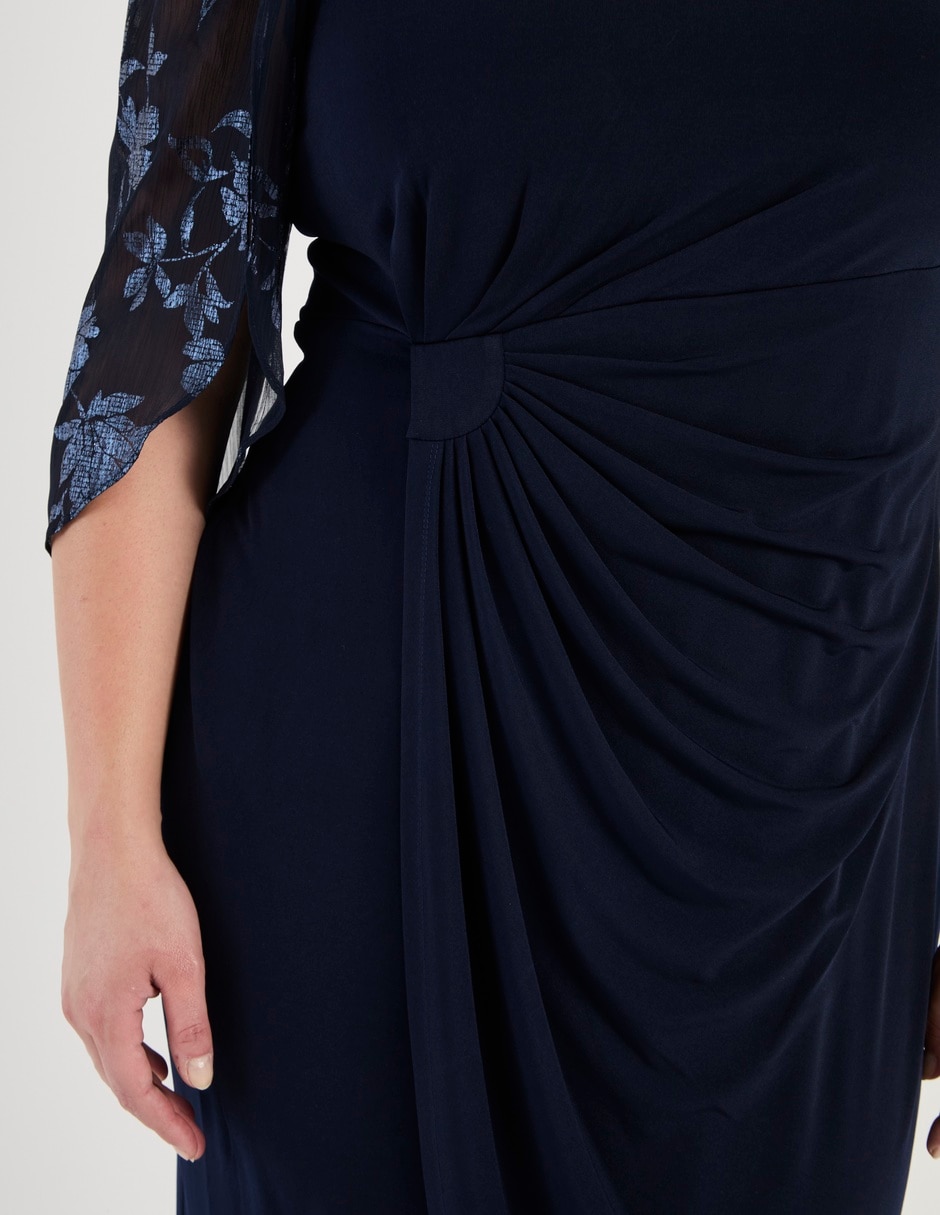 Vestido mido fiesta escote redondo 5