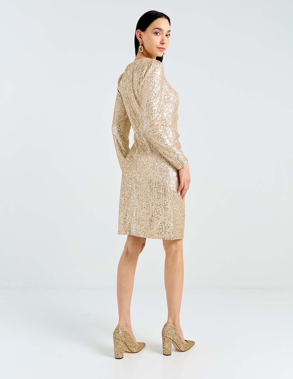 Vestido corto de fiesta escote regular 2