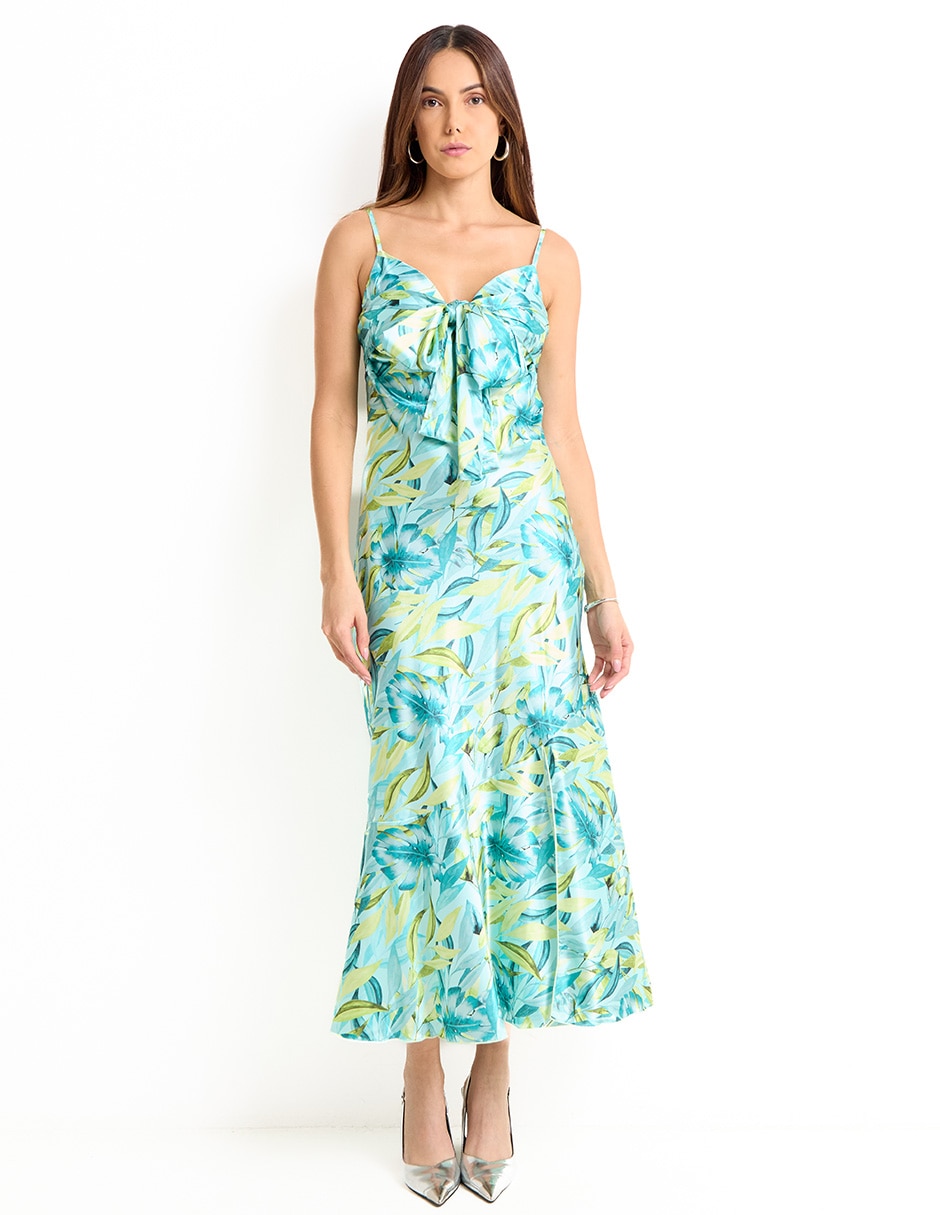 Vestido midi de fiesta escote corazón Vestido midi de fiesta escote corazón