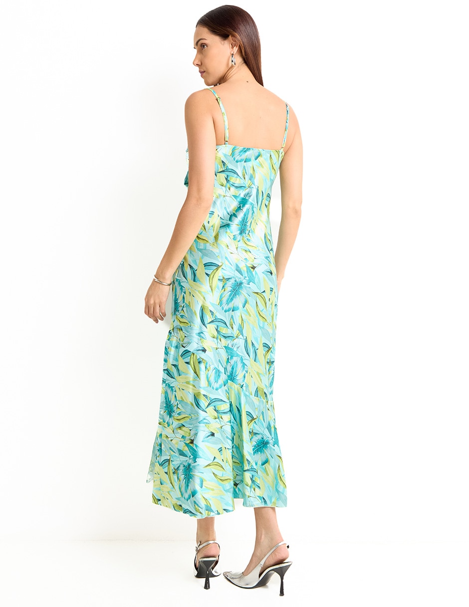 Vestido midi de fiesta escote corazón 2