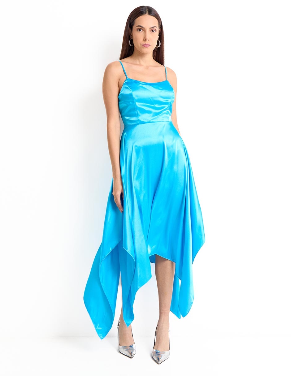 Vestido midi de fiesta escote corazón Vestido midi de fiesta escote corazón