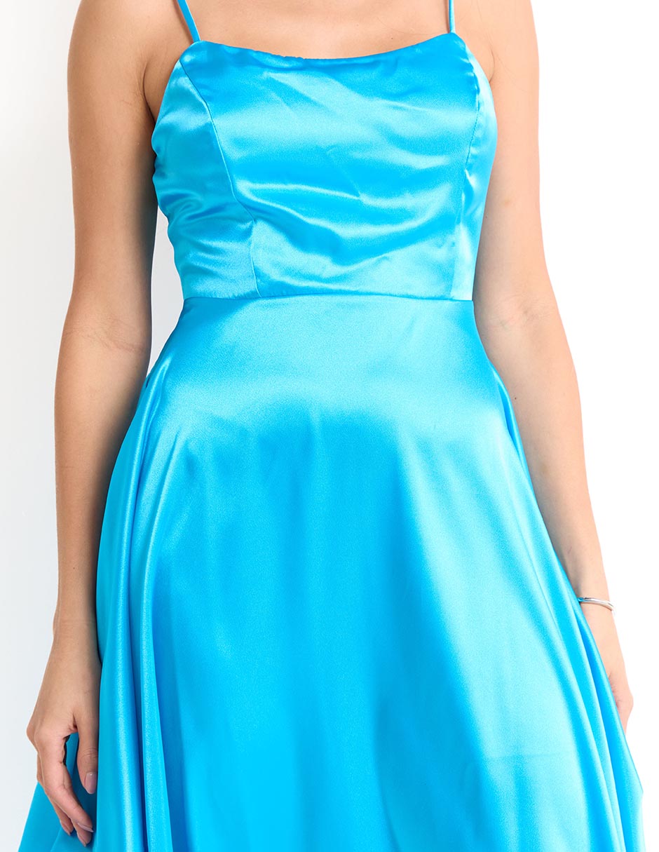 Vestido midi de fiesta escote corazón 4