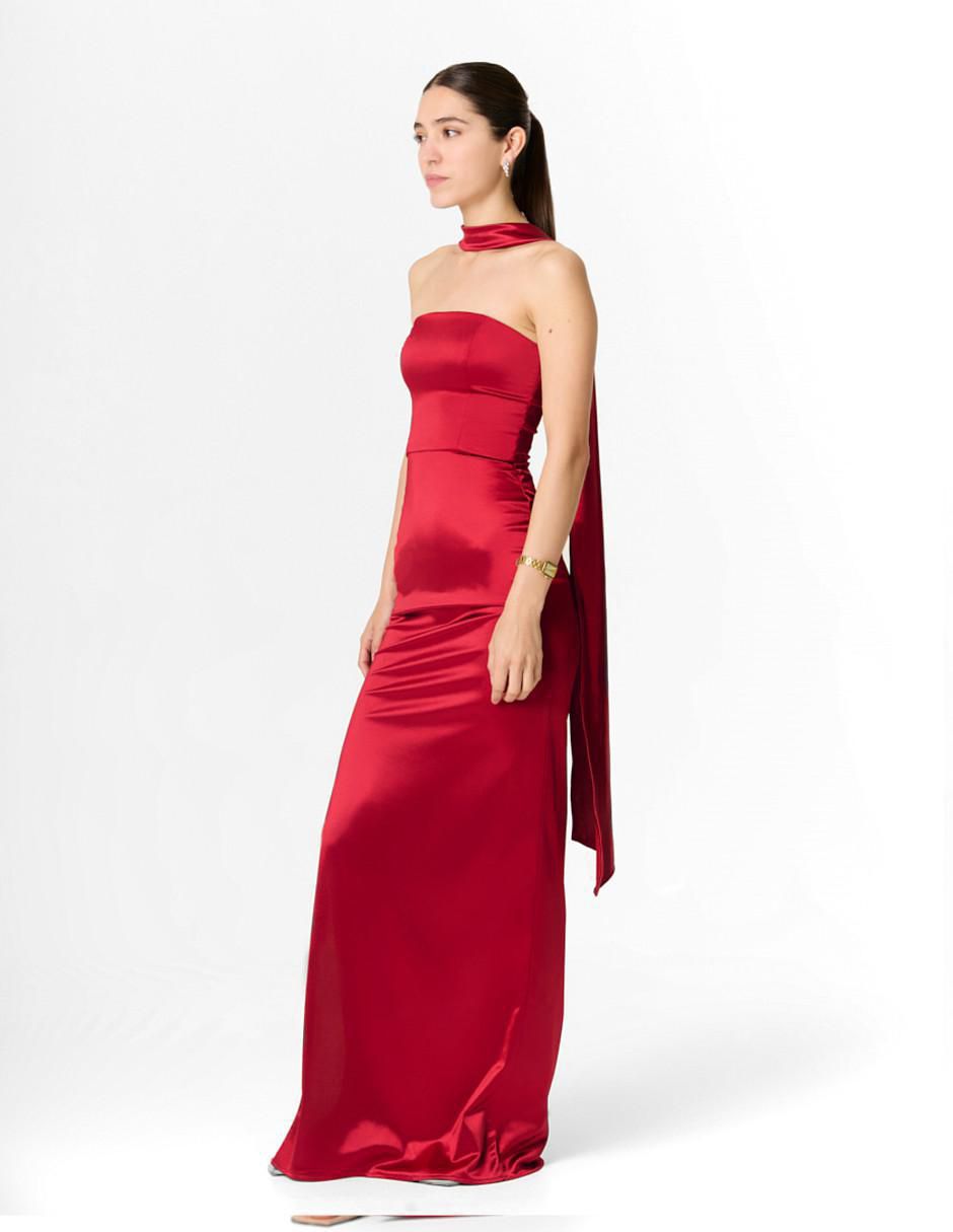 Vestido maxi de fiesta escote medio 2
