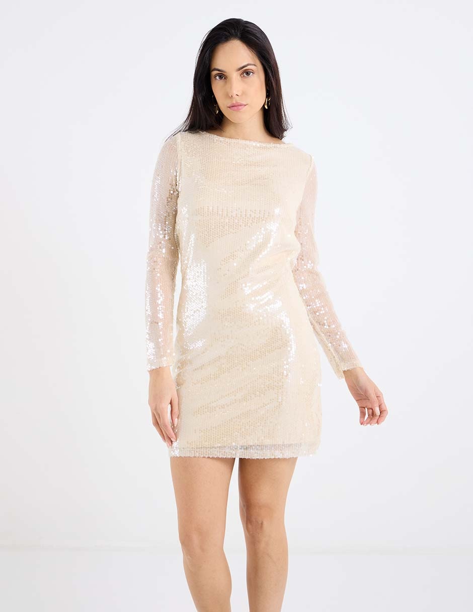 Vestido corto de fiesta escote regular 1