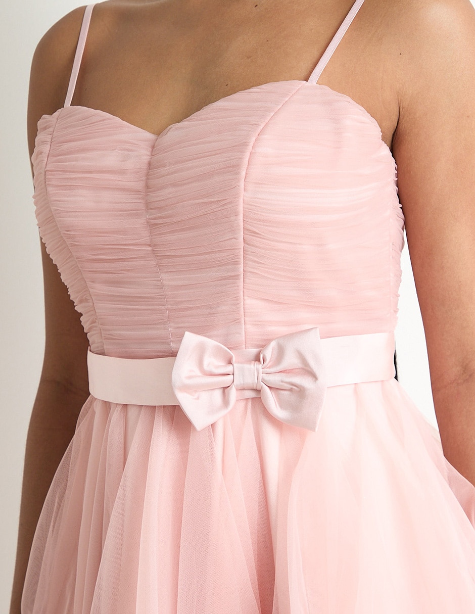 Vestido corto de fiesta escote corazón 4