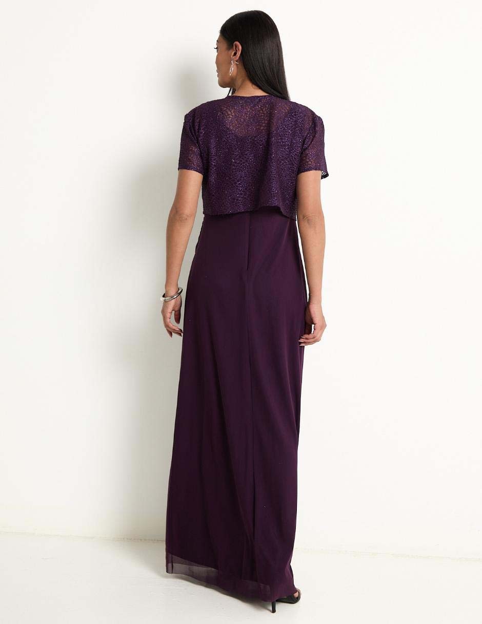Vestido maxi de fiesta escote medio 2