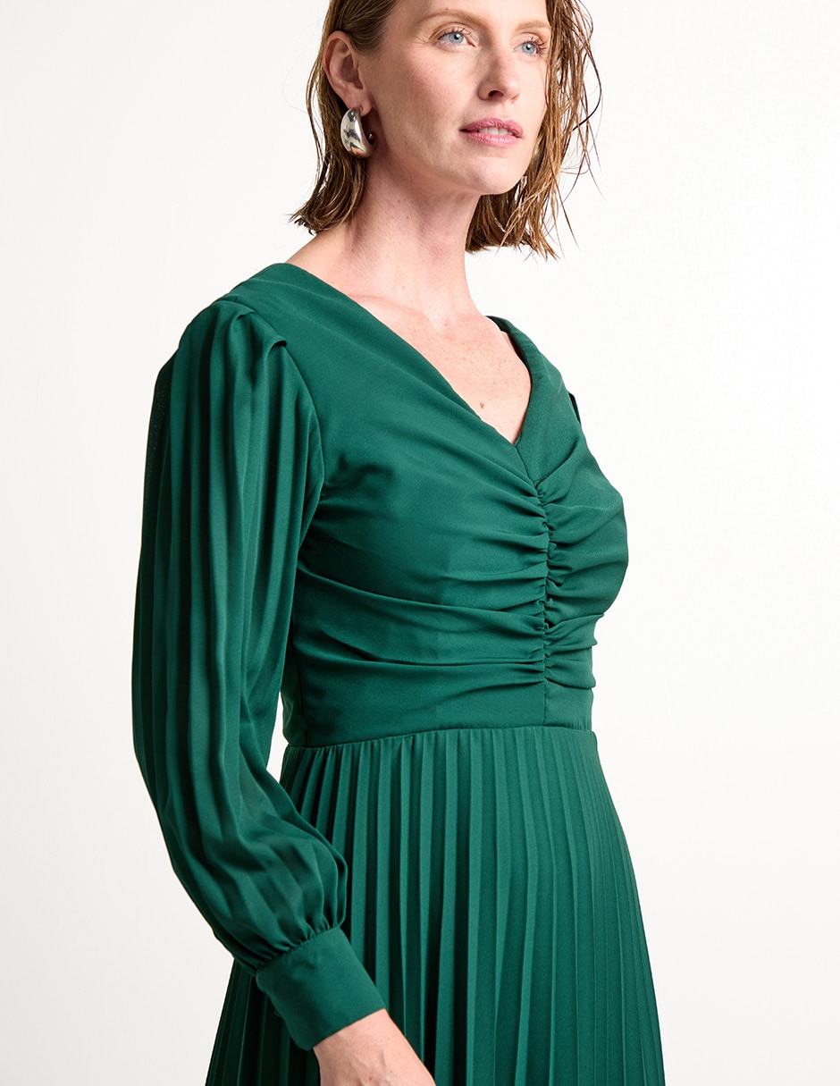 Vestido largo de fiesta escote V 4