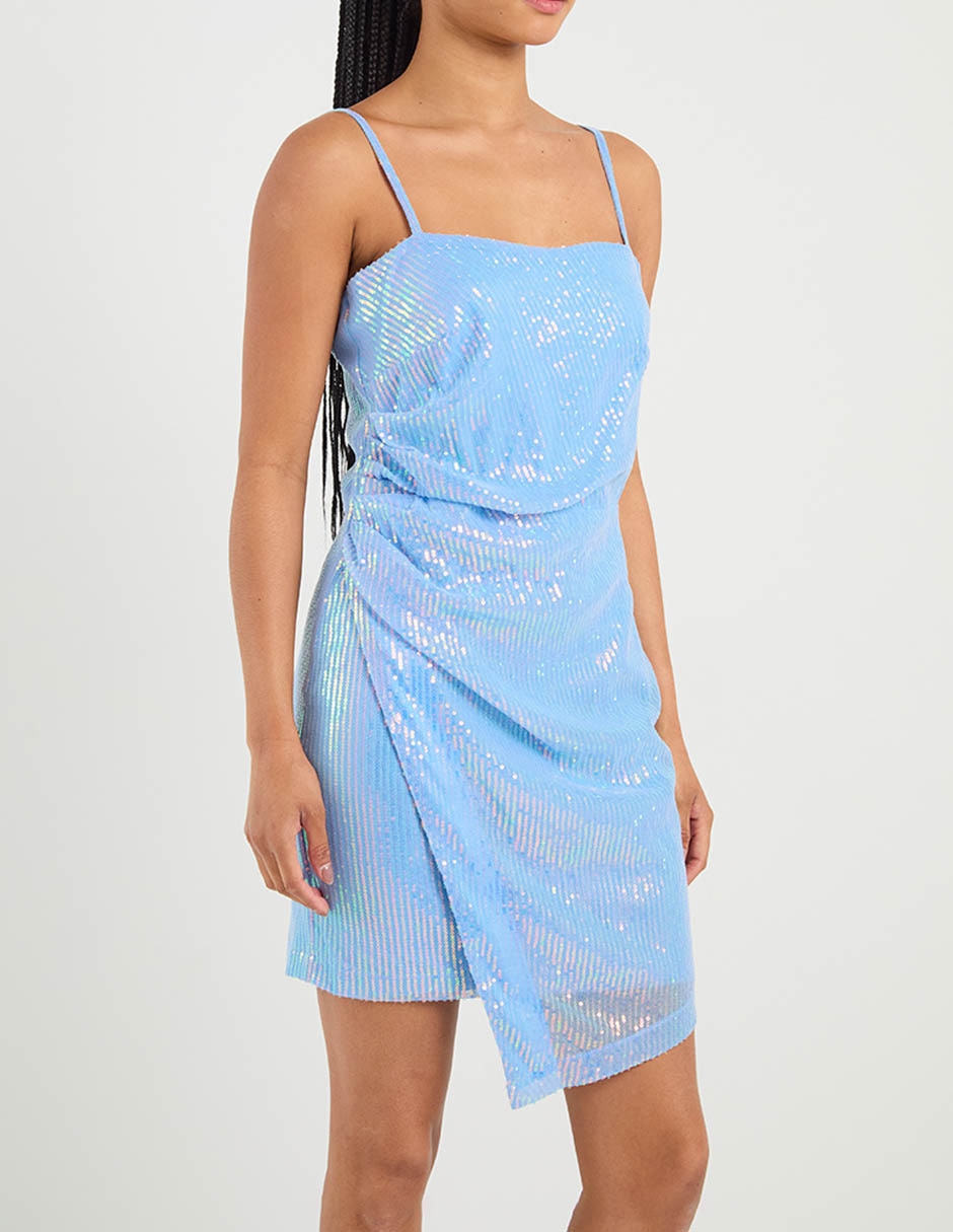 Vestido corto de fiesta escote cuadrado 5