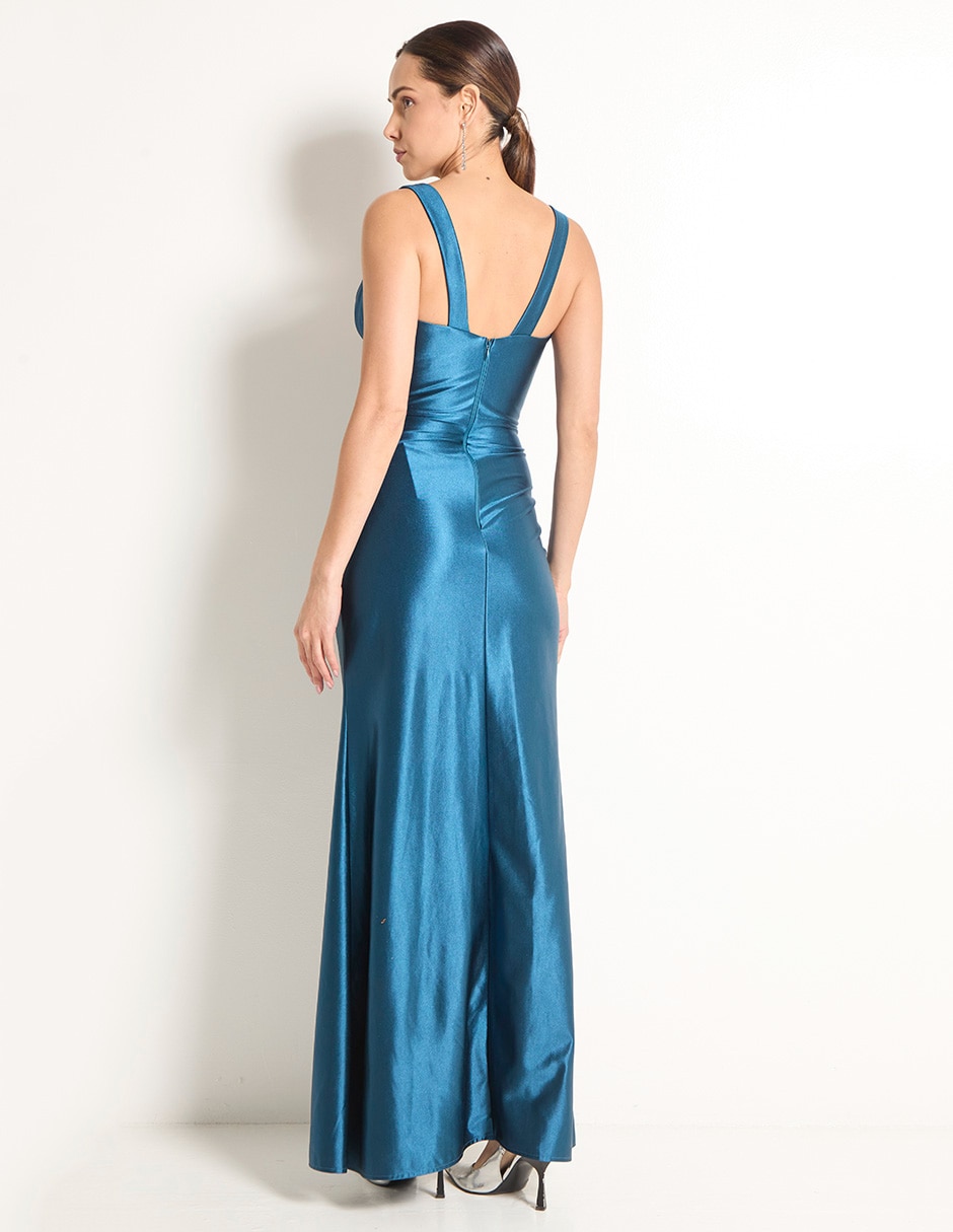 Vestido maxi de fiesta escote medio 2