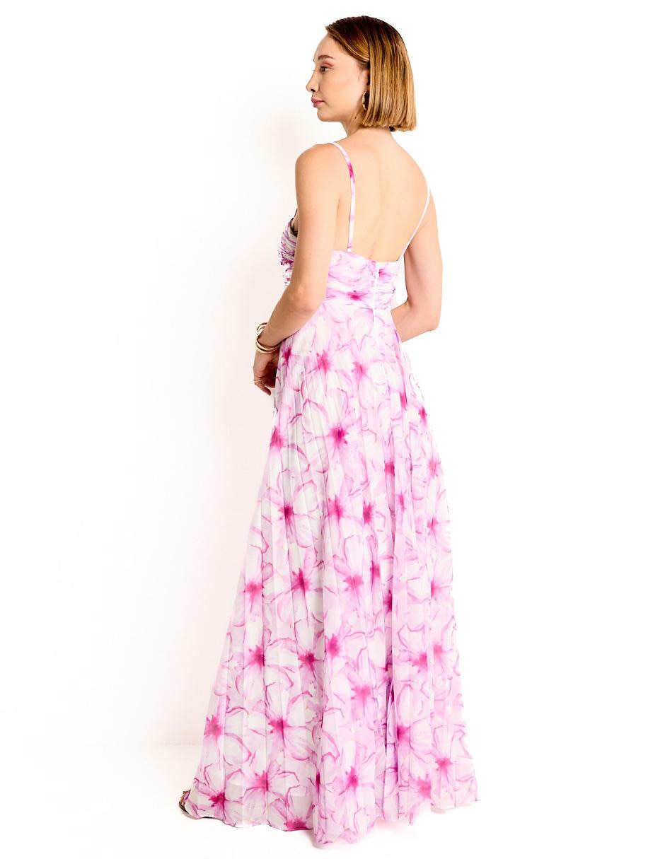 Vestido maxi de fiesta escote corazón 2