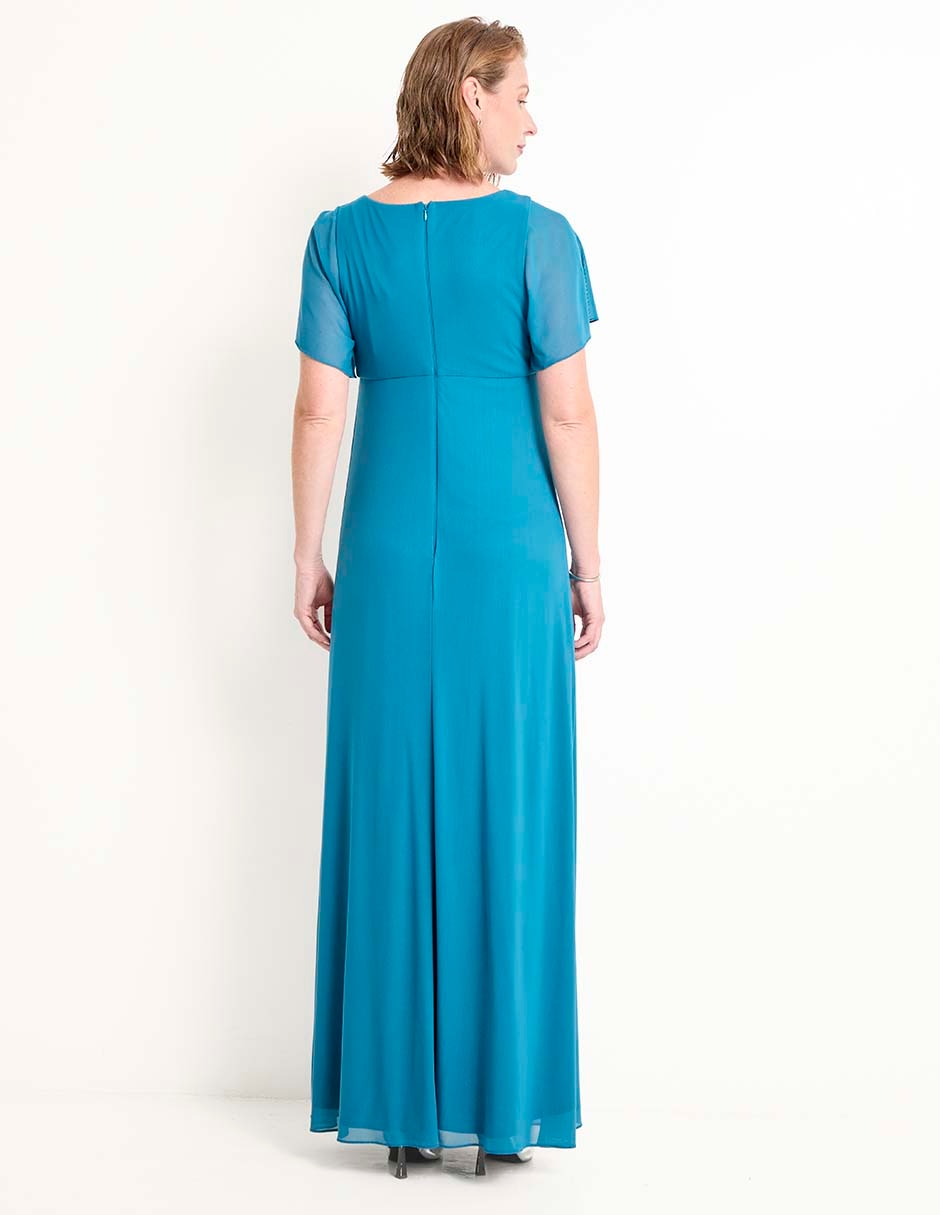 Vestido largo de fiesta escote V 2