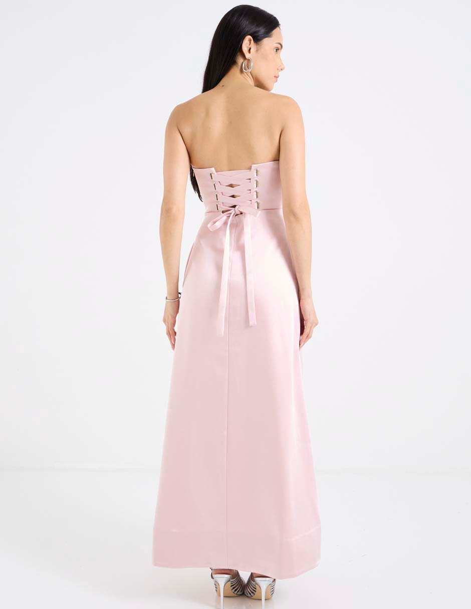 Vestido midi de fiesta escote bardot 2