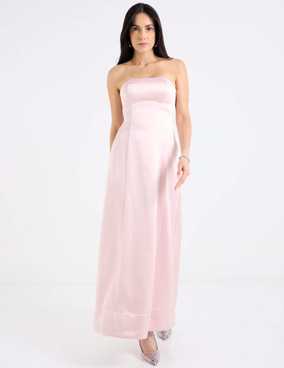 Vestido midi de fiesta escote bardot 3