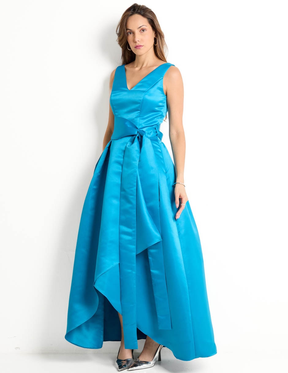 Vestido largo de fiesta escote V 1