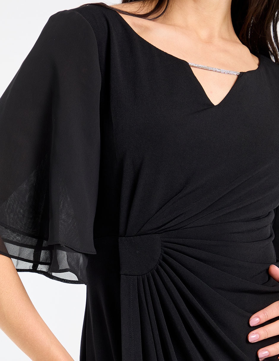 Vestido 3/4 de fiesta escote V 5