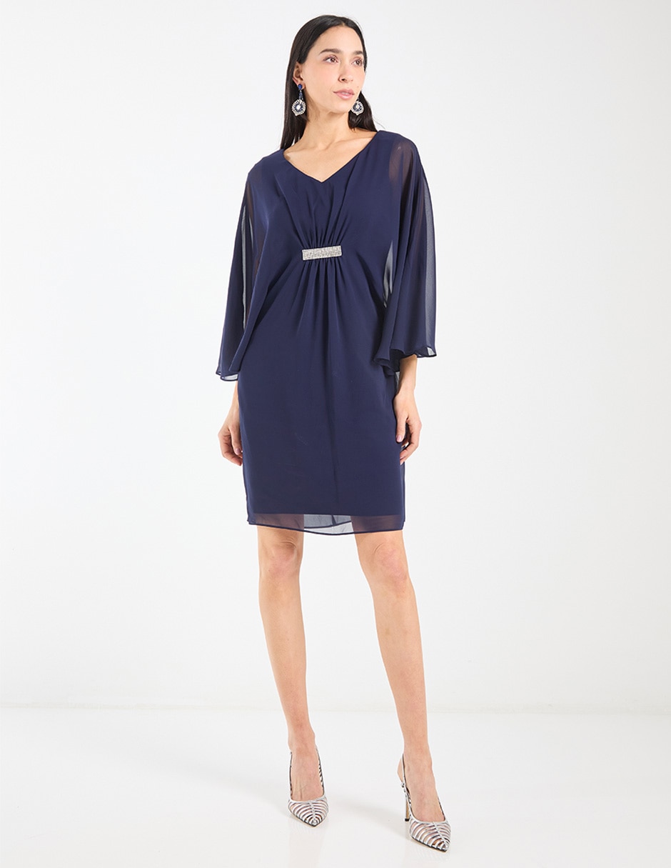 Vestido corto de fiesta escote V