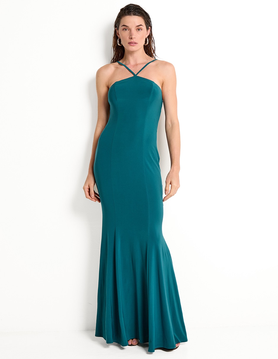 Vestido maxi de fiesta espalda abierta 1